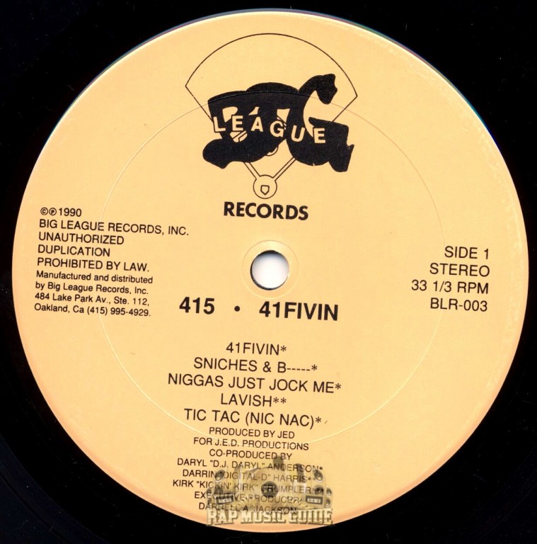 415 - 41Fivin: 1st Press. Record | Rap Music Guide